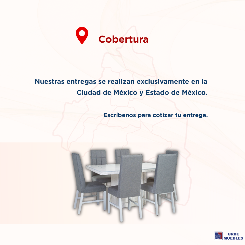 Antecomedor Sacramento 6 Sillas Tapizadas Color Gris 1000001219