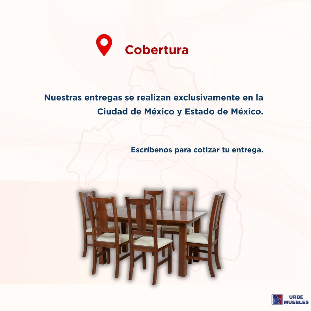 Comedor San Marcos 6 Sillas Nogal Claro Contemporáneo