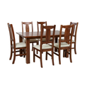 Comedor San Marcos 6 Sillas Nogal Claro Contemporáneo