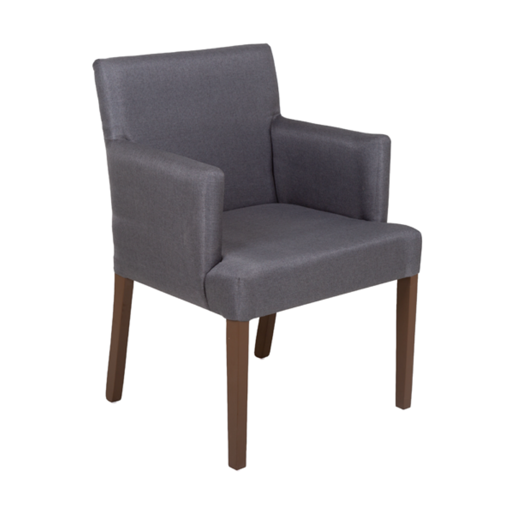Antecomedor Constanza 3 Sillas 2 Sillones y Banca Tapizado Color Gris 1000001735