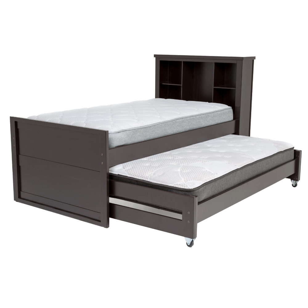 Base De Cama Individual Dúplex Gio Capitan Librero Color Chocolate 1000002160