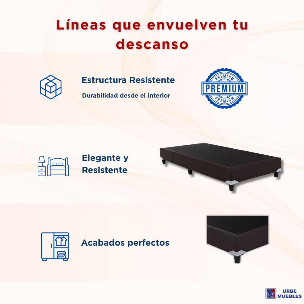 Base Para Colchón Individual Slim Color Chocolate 1000002161