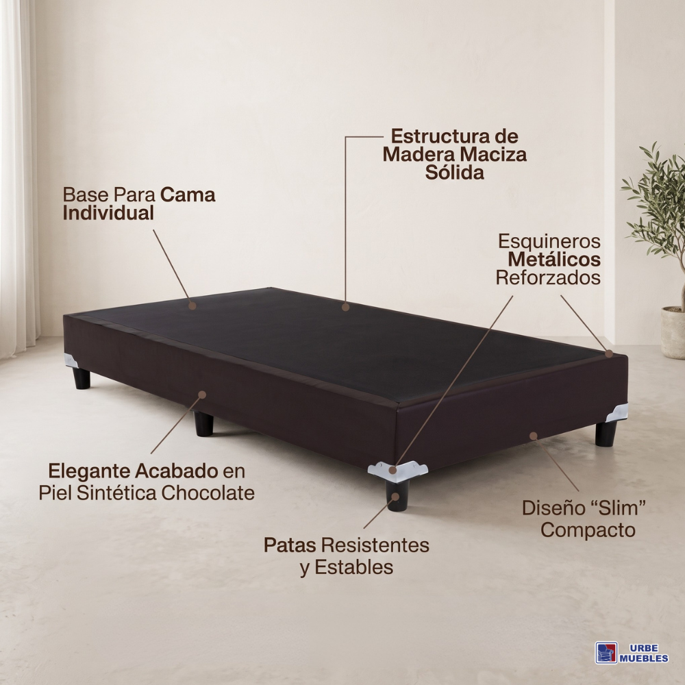Base Para Colchón Individual Slim Color Chocolate 1000002161