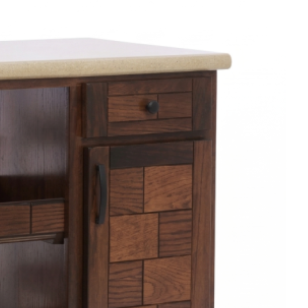 Barra para Cocina Desayunador Country 2 Sillas Color Nogal 1000002242