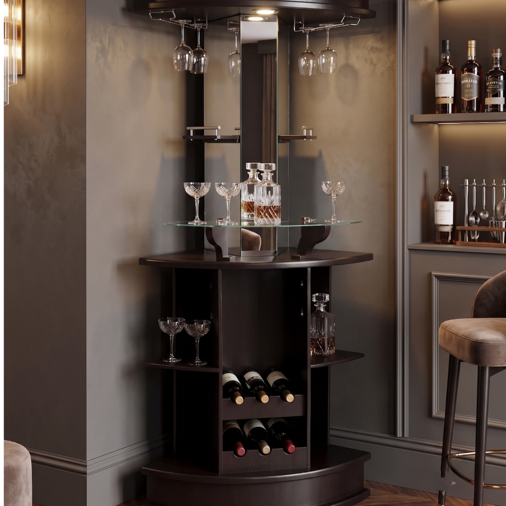 Cantina Bar Esquinero Bucanas Portacopas Cava Color Chocolate 1000002741