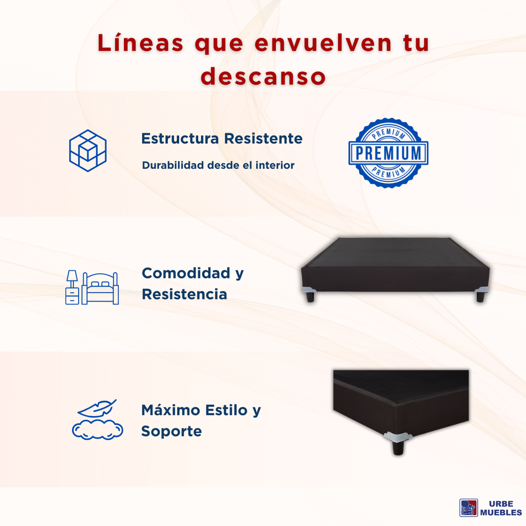 Base para Colchón Queen Size Slim Color Chocolate 1000002844