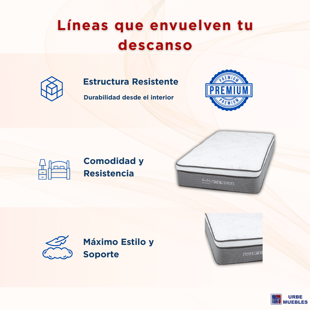 Colchón Restonic Mark Individual Ortopedico Confort 1000003115