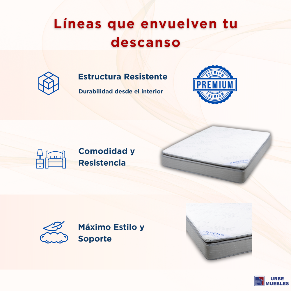 Colchón Restonic Siesta Matrimonial Ortopedico Confort 1000003262