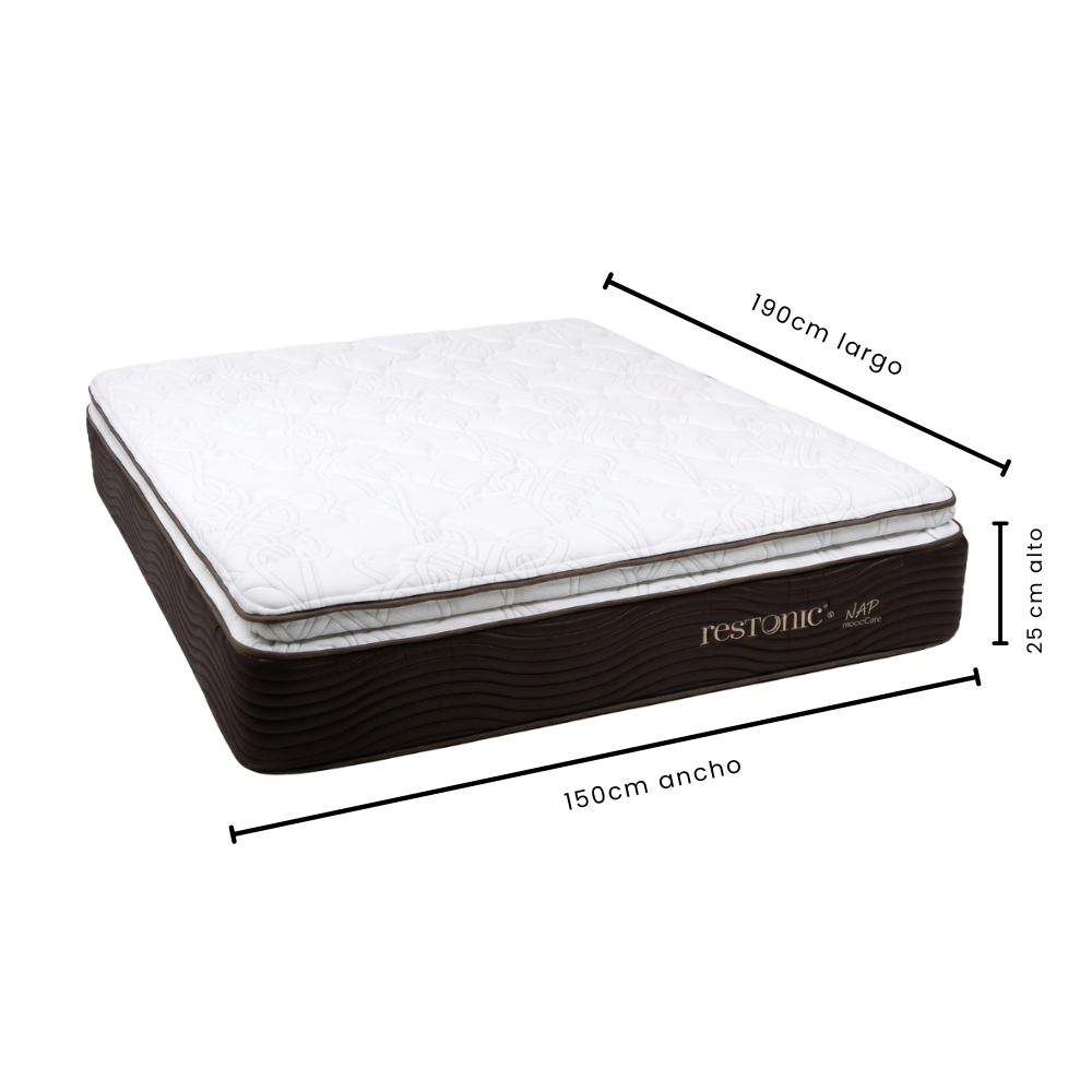 Colchón Restonic Queen Size Nap Confort Color Blanco 1000003416