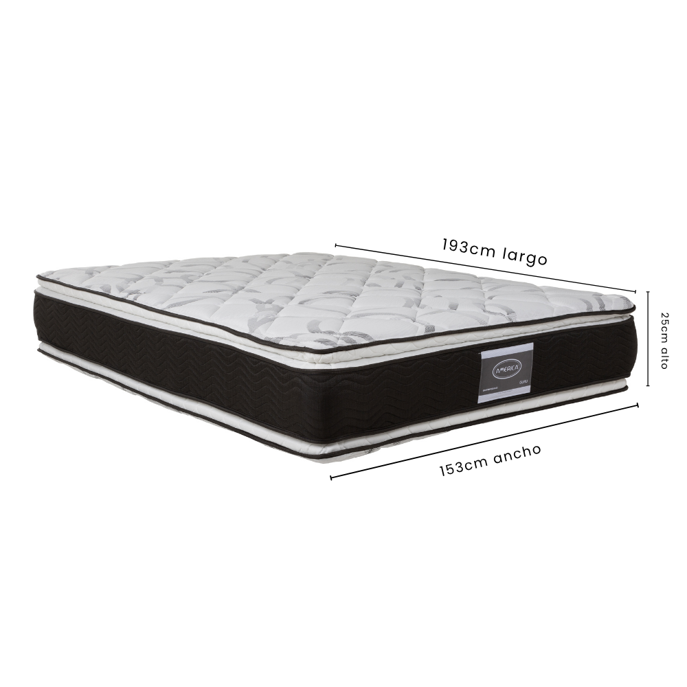 Colchón America Queen Size Guru Confort Color Blanco 1000003460