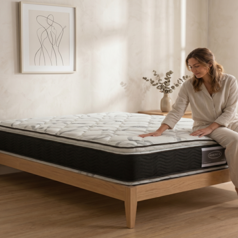 Colchón America Queen Size Guru Confort Color Blanco 1000003460