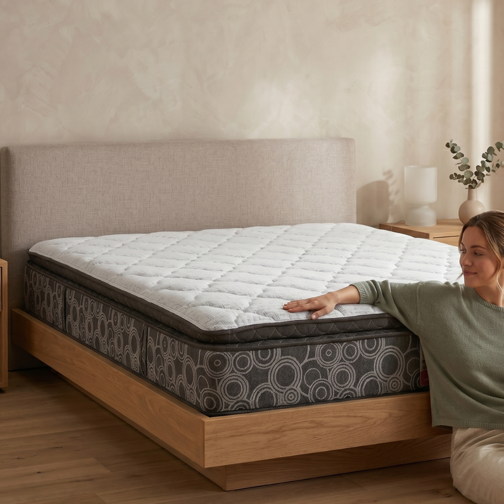 Colchon America King Size Mod B Confort Color Blanco 1000003514