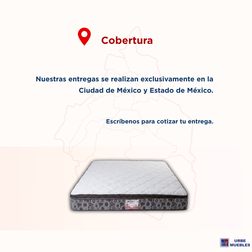 Colchon America King Size Mod B Confort Color Blanco 1000003514