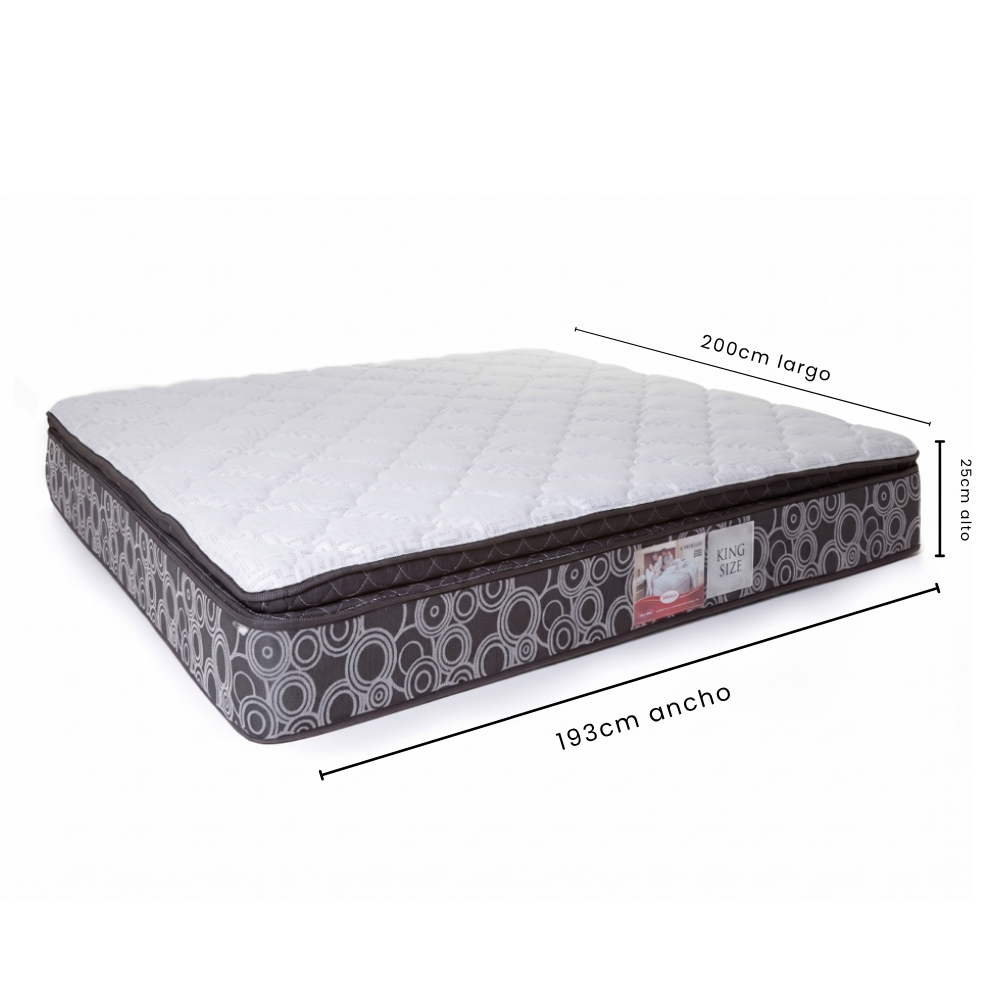 Colchon America King Size Mod B Confort Color Blanco 1000003514