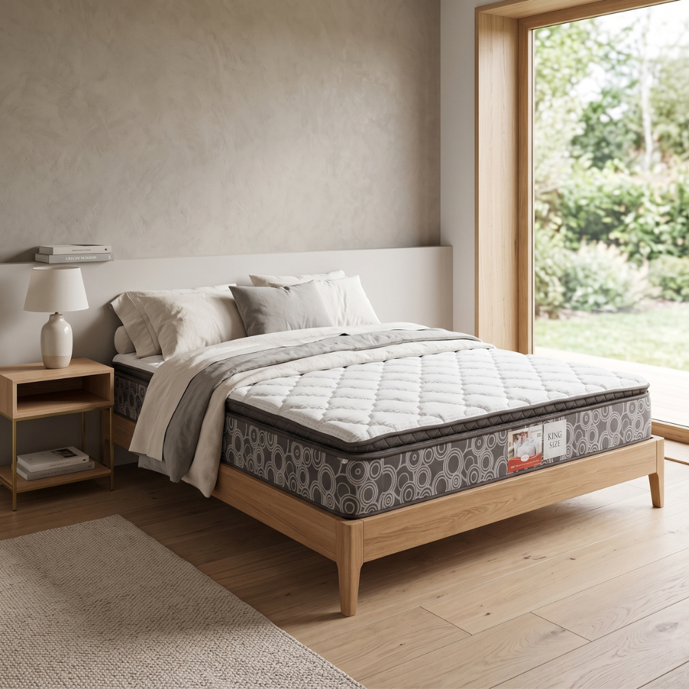 Colchon America King Size Mod B Confort Color Blanco 1000003514