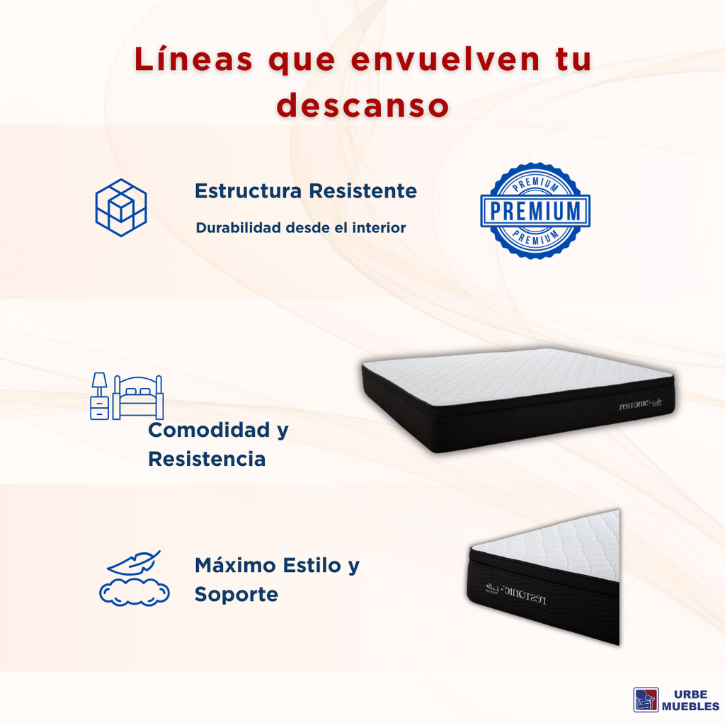 Colchón Restonic Hilss King Size Ortopedico Confort 1000003525