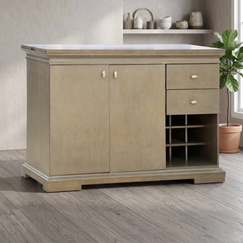 Buffet Organizador Lyon con Cava – Color Gris Encino 1000004857
