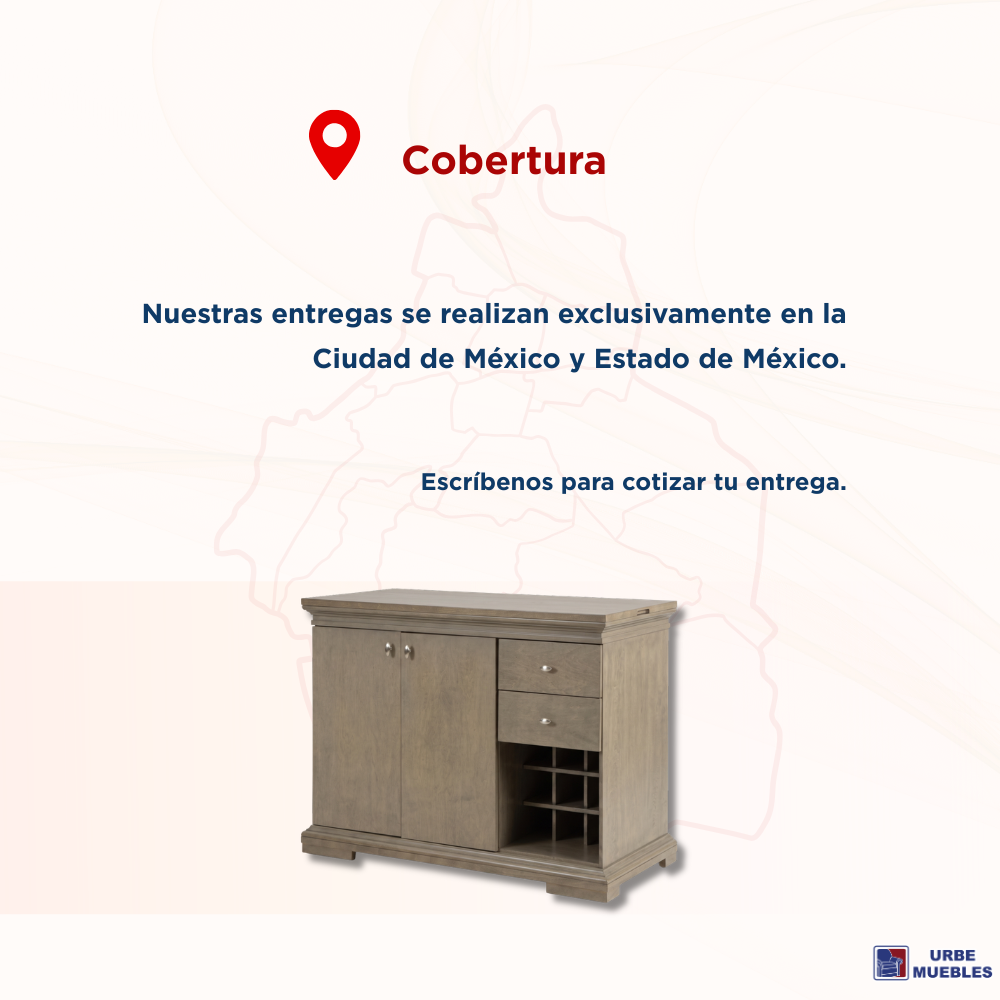Buffet Organizador Lyon con Cava Color Gris Encino