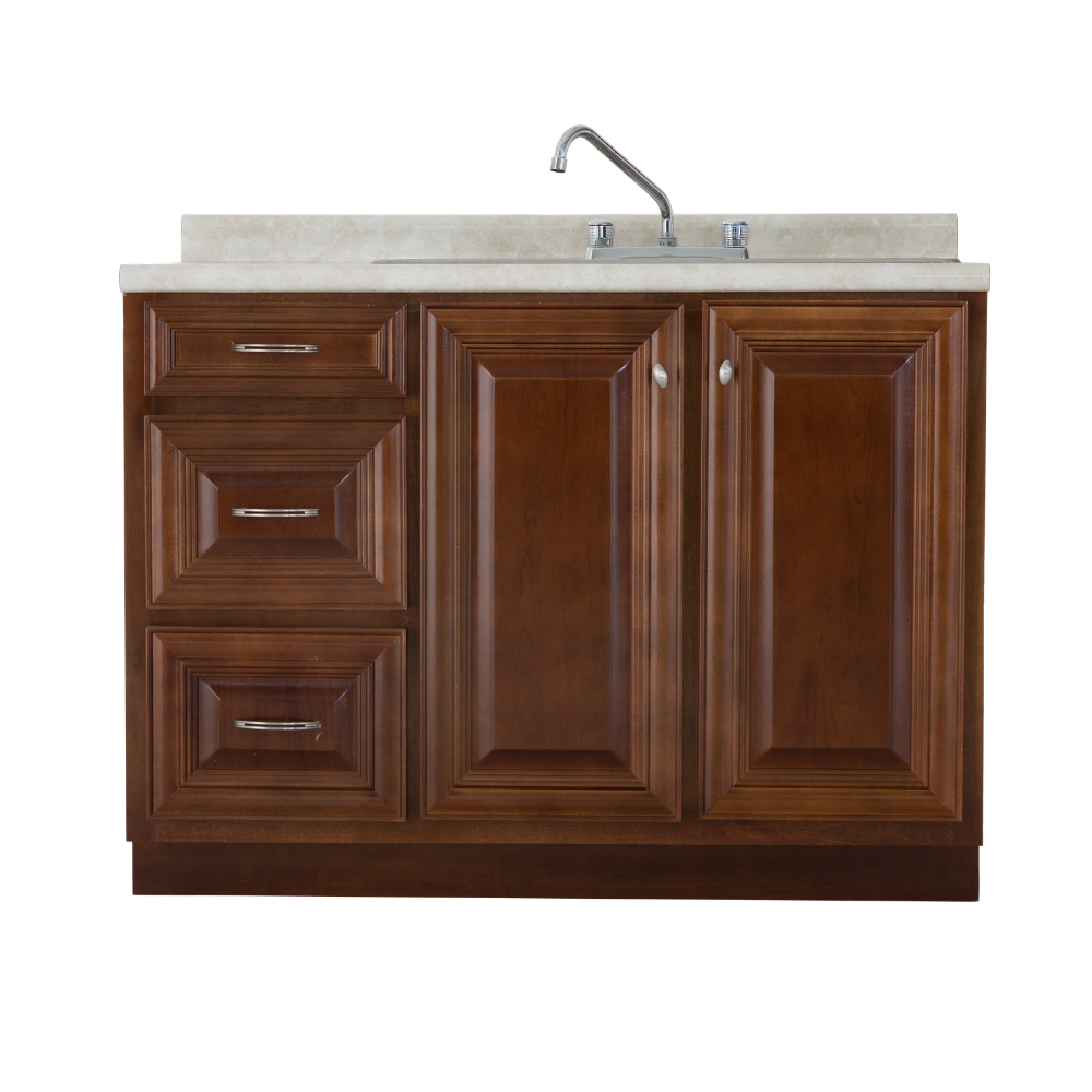 Cocina Integral Evelin 2.43m con Alacenas Color Nogal 1000005022