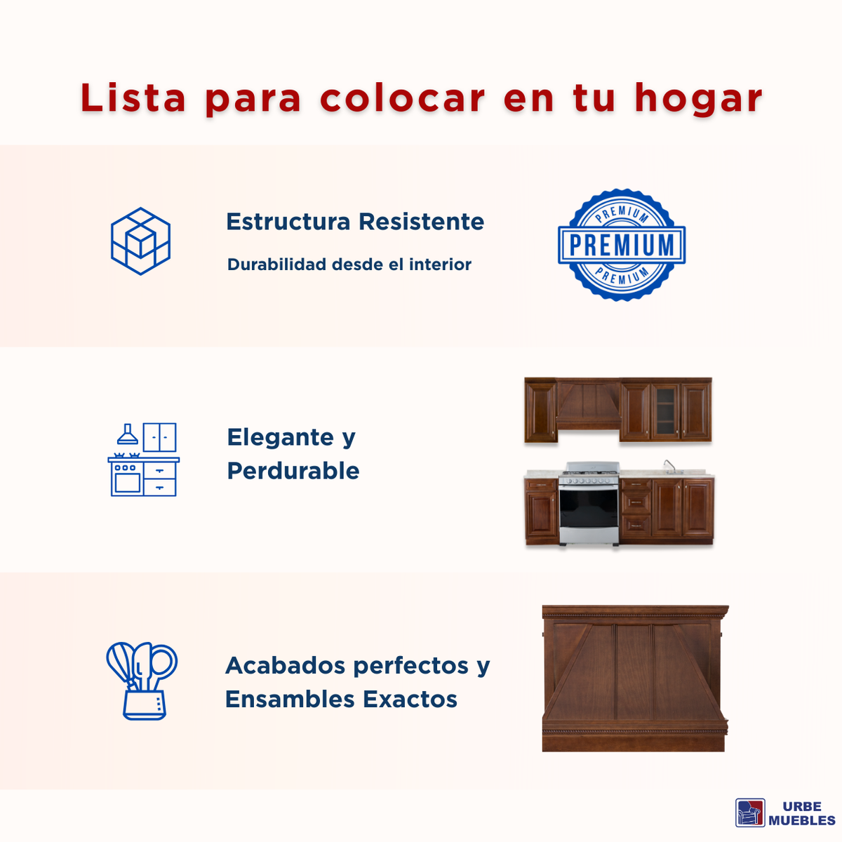 Cocina Integral Evelin 2.43m con Alacenas Color Nogal