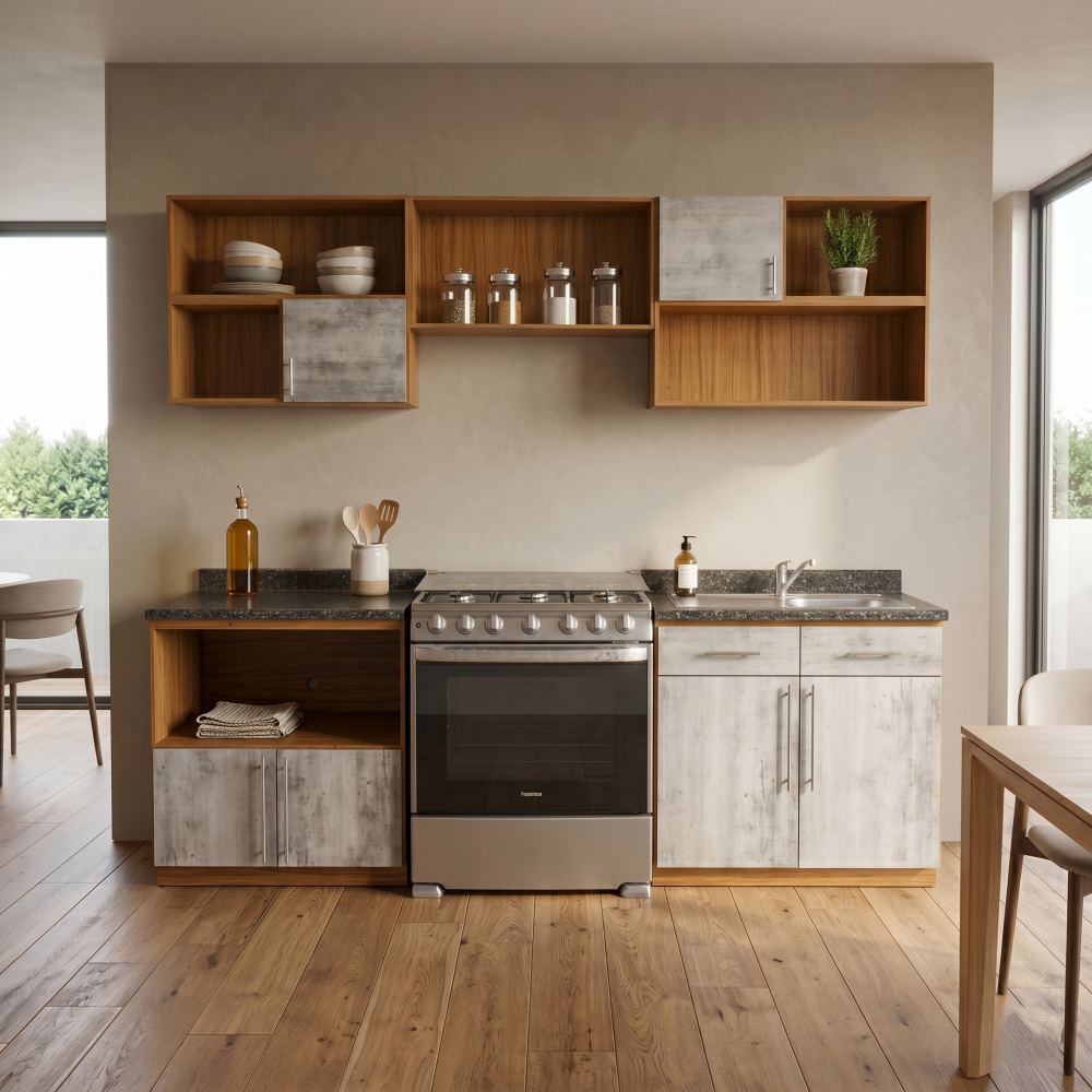 Cocina Integral Lucca 2.50 Mts 5 Piezas Incluye Tarja 1000005109