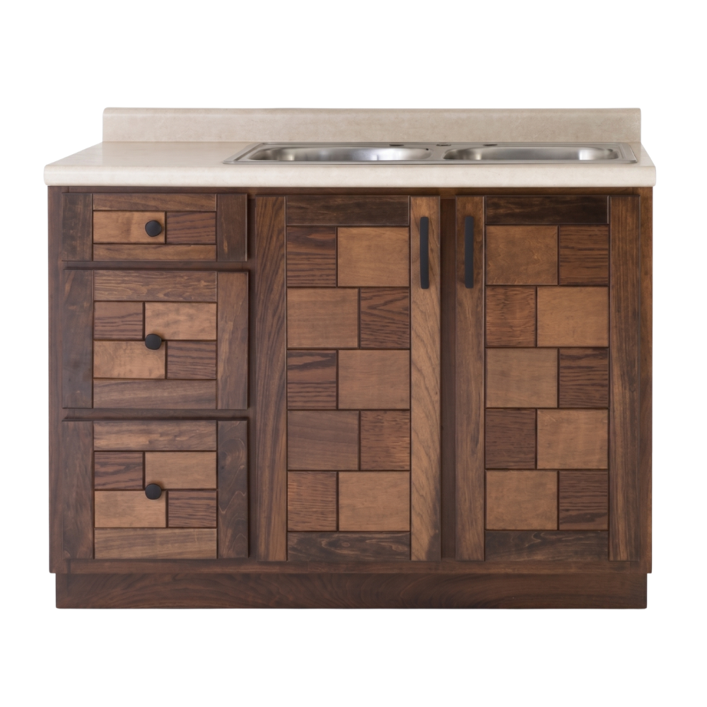 Cocina Integral Country 2.43 Mts 5 Piezas con Tarja Color Nogal 1000005210