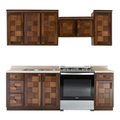 Cocina Integral Country 2.43 Mts 5 Piezas con Tarja Color Nogal 1000005210