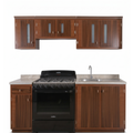 Cocina Integral Sheyla 2.10 mts 5 Piezas Incluye Tarja Color Nogal 1000005215
