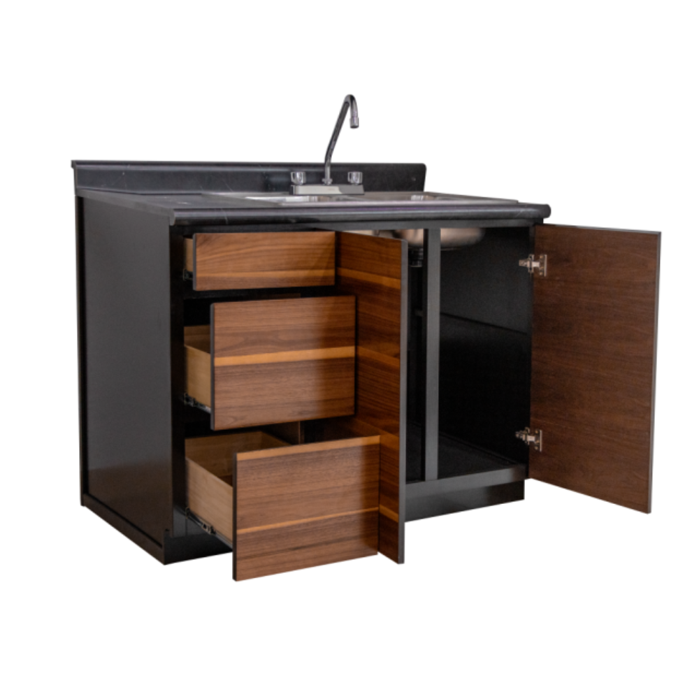 Cocina Integral 2.40m Catalina 5 Piezas con Tarja Color Nogal 1000005642