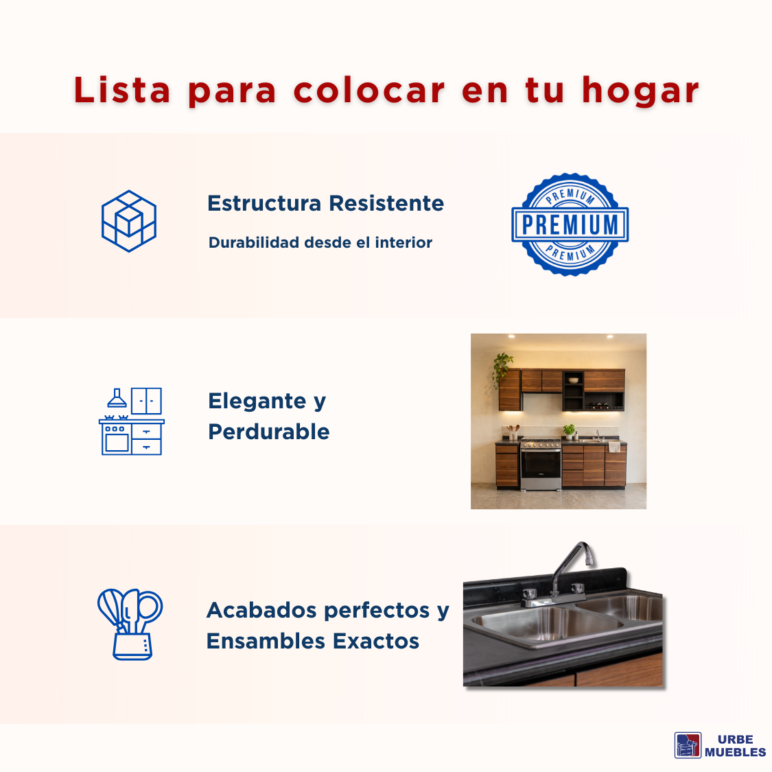 Cocina Integral 2.40m Catalina 5 Piezas con Tarja Color Nogal 1000005642
