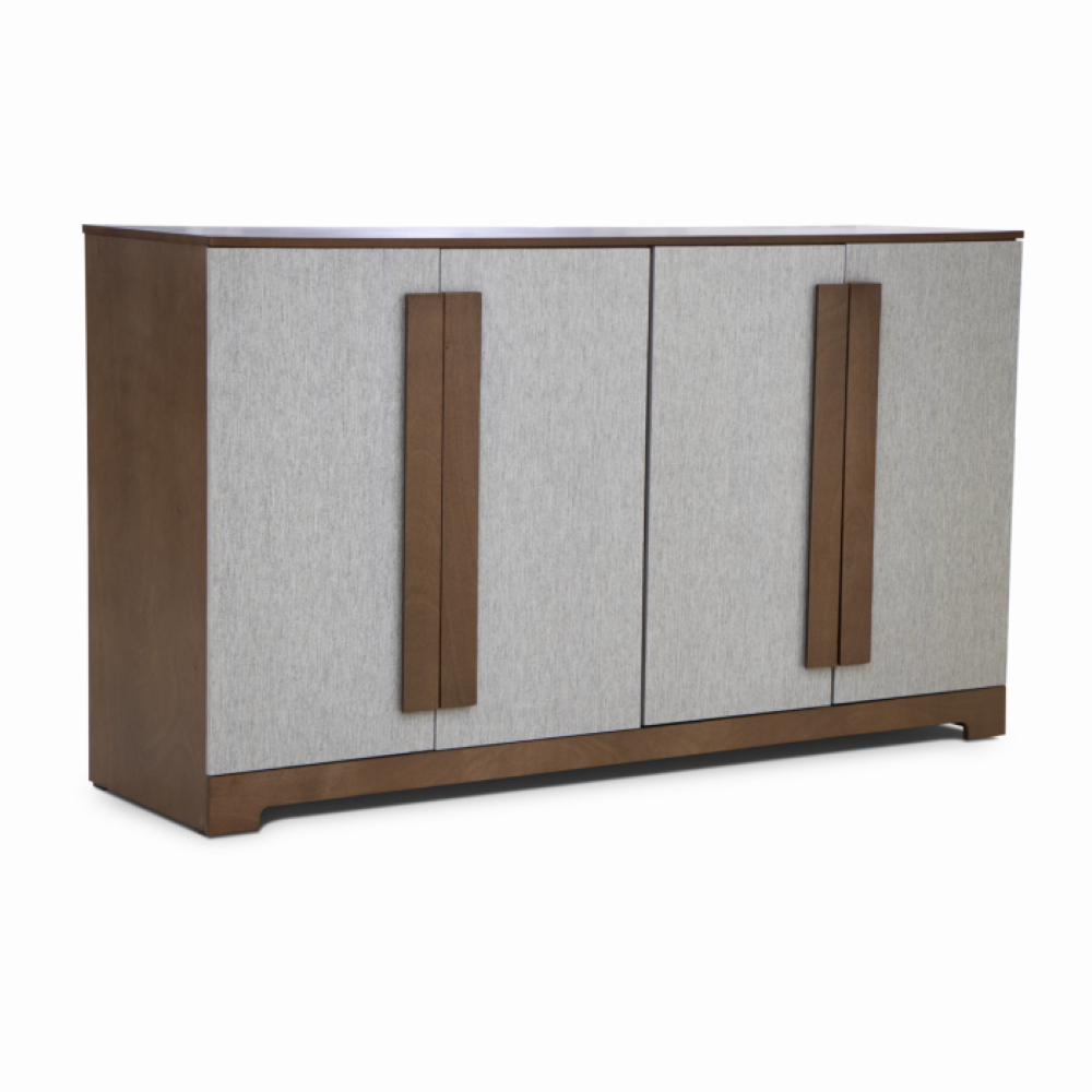 Buffet Flux 4 Puertas con Textura Gris Color Nogal 1000006403