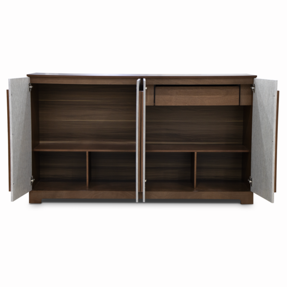 Buffet Flux 4 Puertas con Textura Gris Color Nogal 1000006403