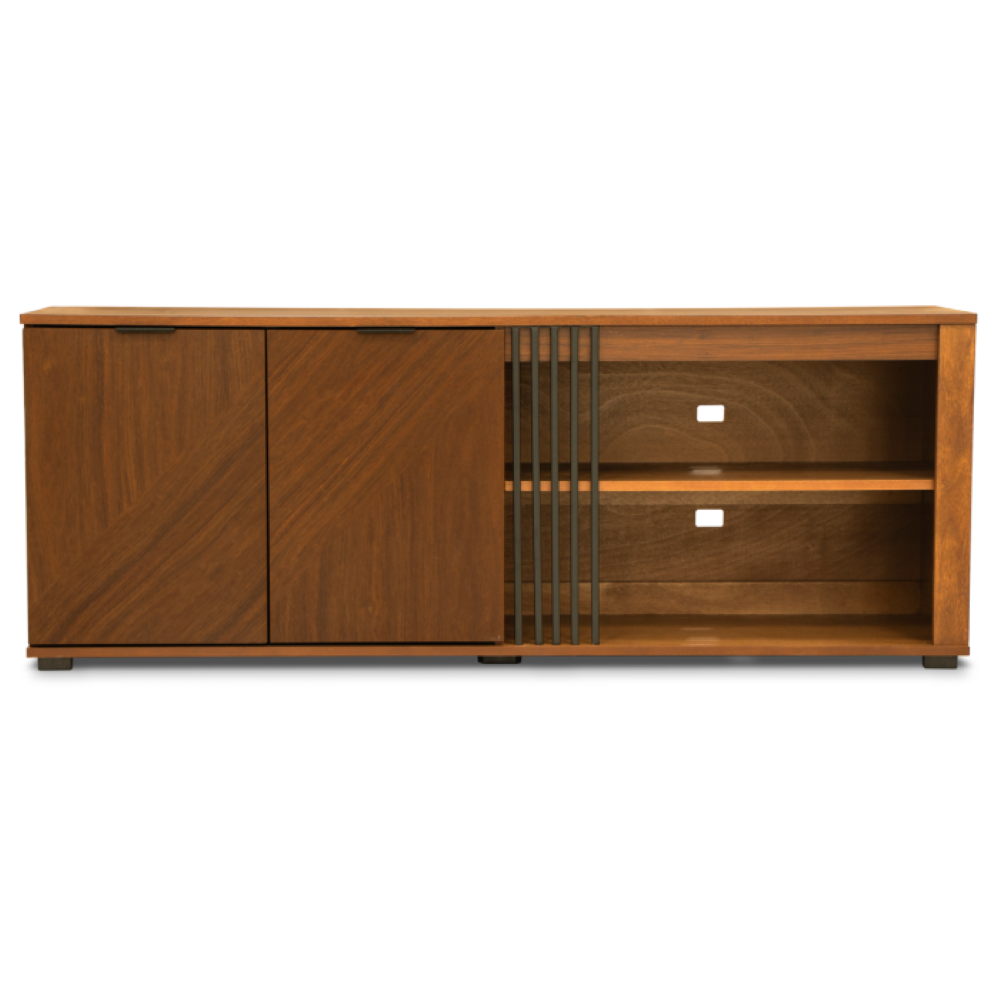 Mesa De Tv Kaley Nogal Para Pantalla 75 Pulg Color Nogal 1000011016