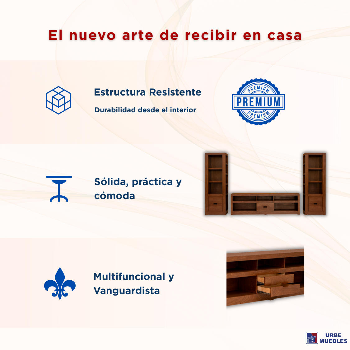 Centro De Entretenimiento Milán Libreros Color Nogal 1000011023