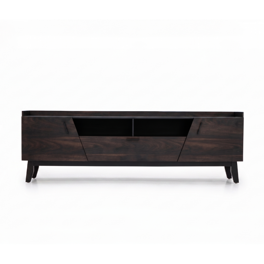 Mesa de TV Evano Moderna 2m Con Puertas Color Chocolate 1000011034