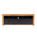 Mesa de TV Niza Moderno Color Natural y Negro 1000011036