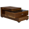 Mesa De Centro Verona Con Cajon Organizador Color Nogal 1000011053