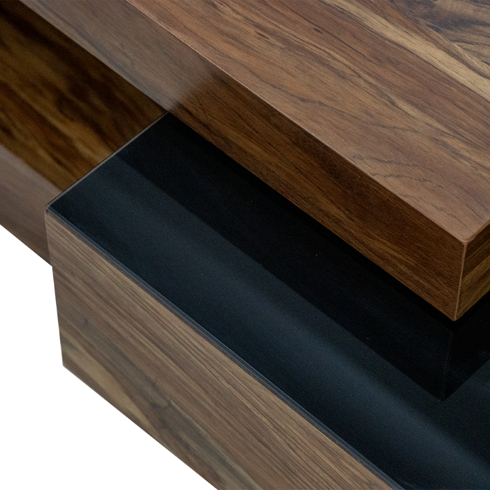Mesa De Centro Verona Con Cajon Organizador Color Nogal 1000011053