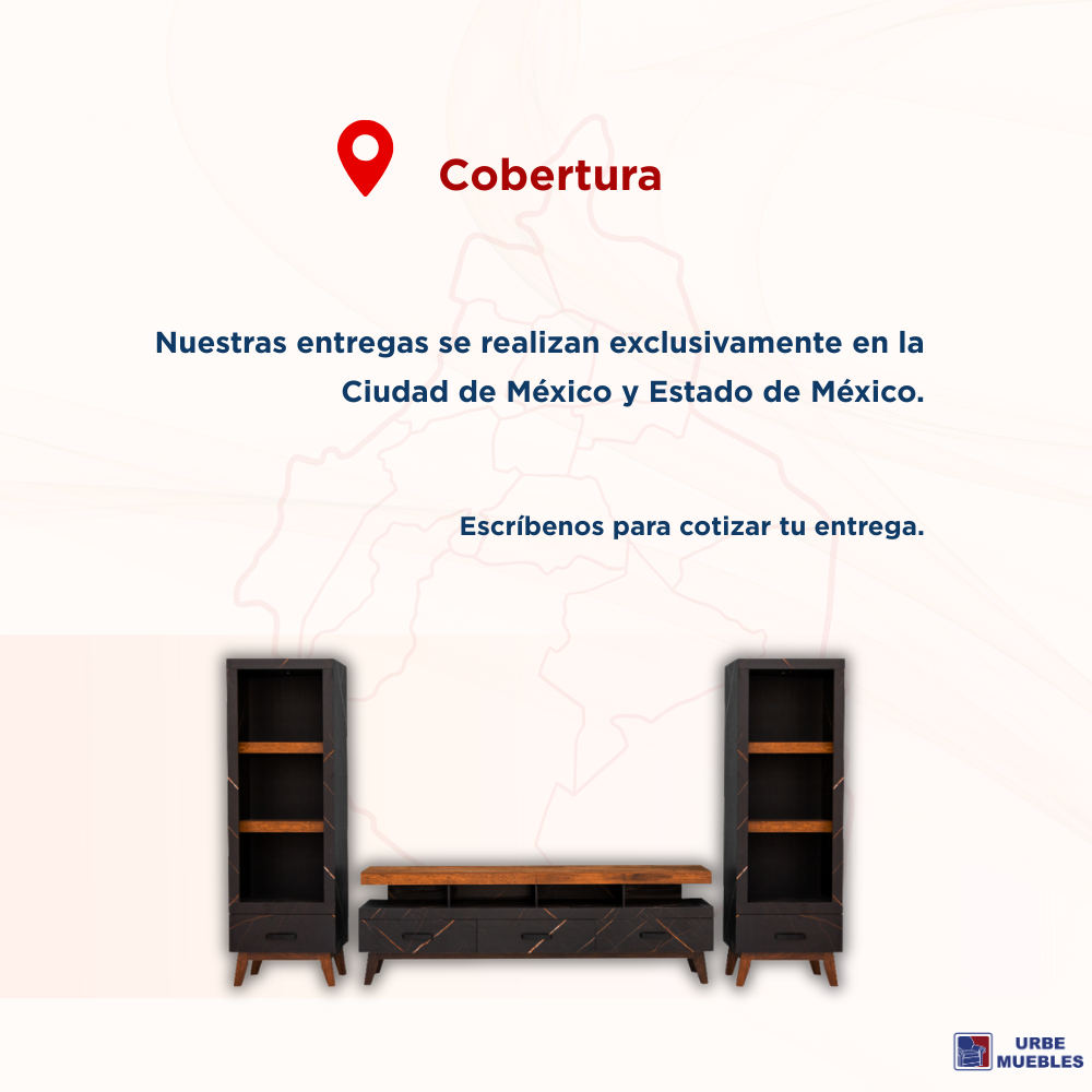 Centro De Entretenimiento Estilo Librero Color Nogal 1000012853