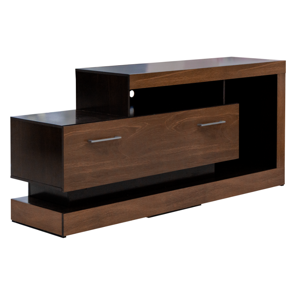 Mesa de TV Bruselas Con Cajon Minimalista Color Nogal 1000013330