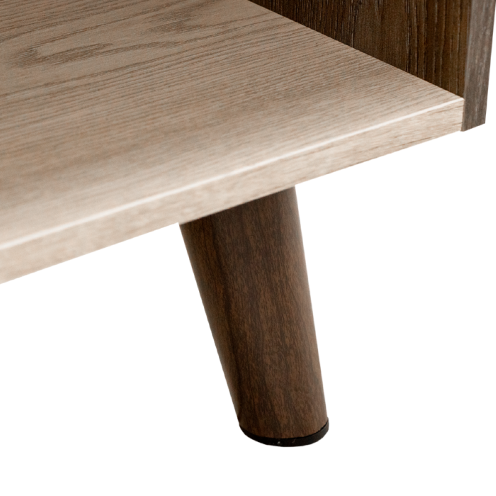 Mesa De Centro Lucca Estilo Nórdico Organizadores Bicolor Beige 1000013425