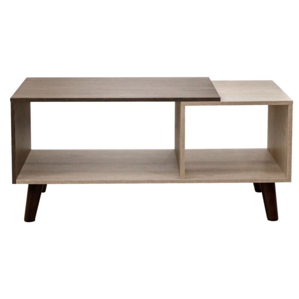 Mesa De Centro Lucca Estilo Nórdico Organizadores Bicolor Beige 1000013425