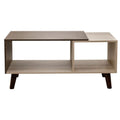 Mesa De Centro Lucca Estilo Nórdico Organizadores Bicolor Beige 1000013425