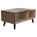 Mesa De Centro Lucca Estilo Nórdico Organizadores Bicolor Beige 1000013425