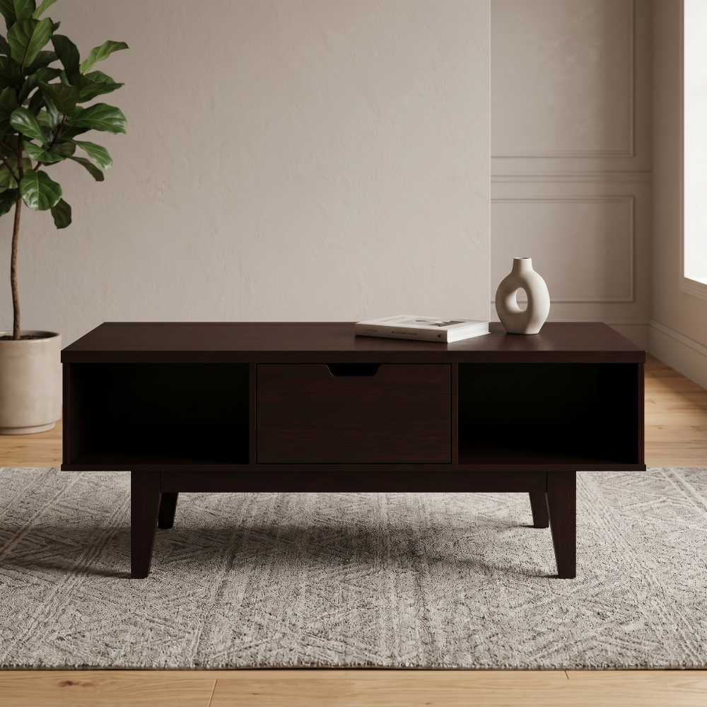Mesa de Centro Bari Minimalista Color Chocolate 1000013448