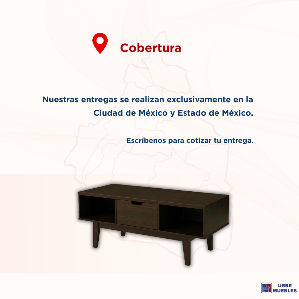 Mesa de Centro Bari Minimalista Color Chocolate 1000013448