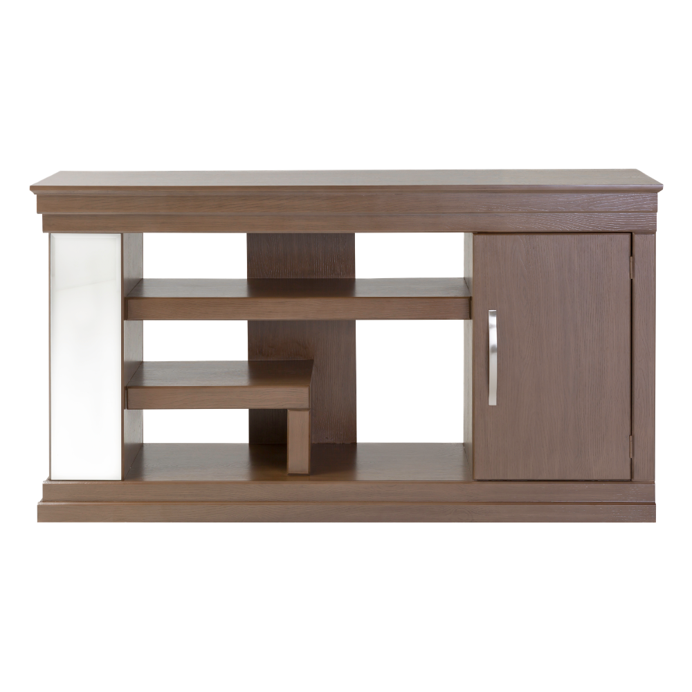 Mesa de Tv Moscú C/repisa Y Puerta Color Café 1000013605