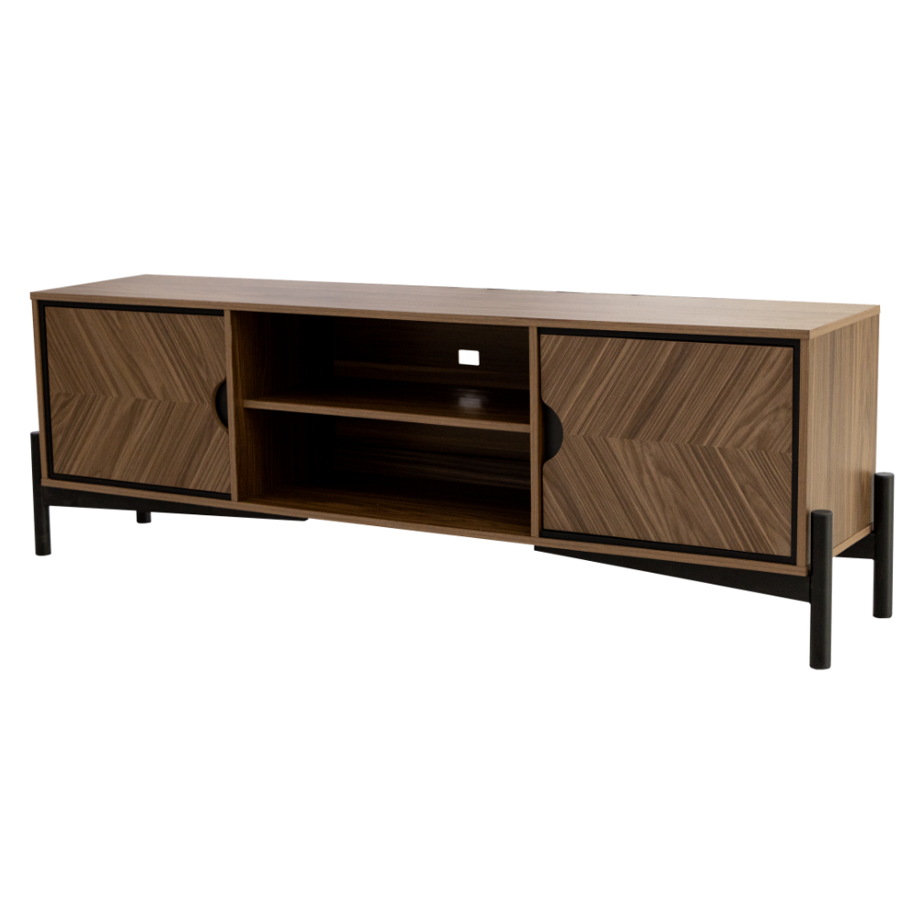 Mesa de TV Argelia Minimalista 1.80m con Puertas Color Beige 1000014042