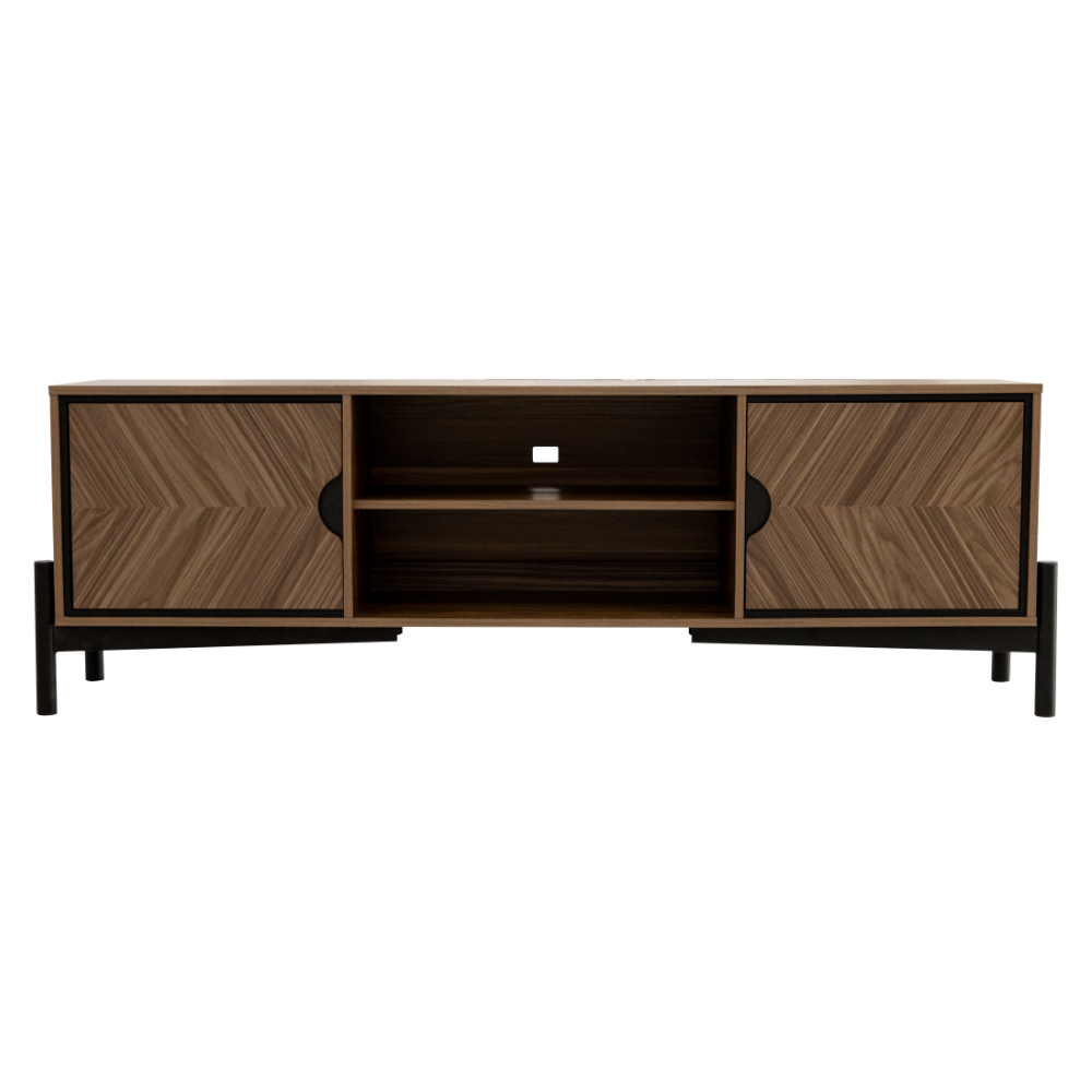 Mesa de TV Argelia Minimalista 1.80m con Puertas Color Beige 1000014042