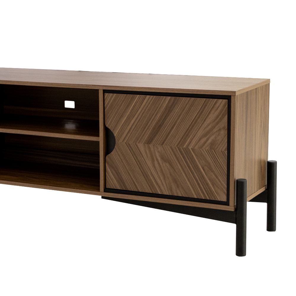 Mesa de TV Argelia Minimalista 1.80m con Puertas Color Beige 1000014042